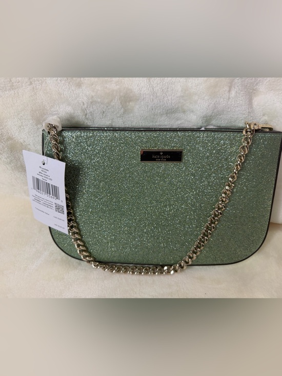 kate spade Handbags - Kate Spade Kenzie Glitter Lilly Pochette in Seawater Green